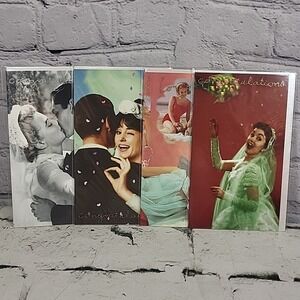 Congratulations Wedding Greeting Cards Retro Photos Lot Of 4‎ Sealed By Bikini